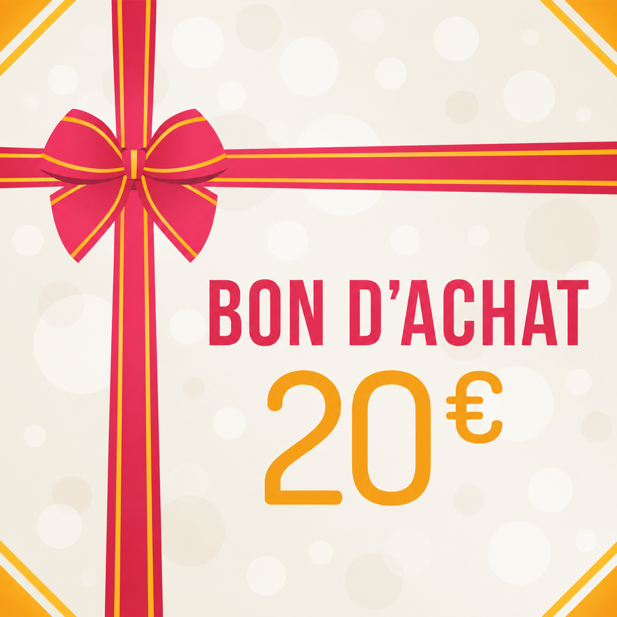 Bon d’achat de 20 euros offerts